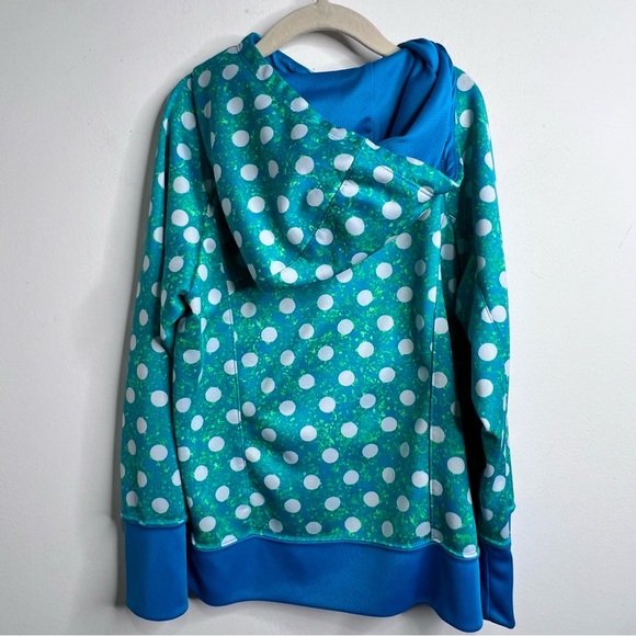 Nike Polka Dot Girls' Therma-FIT Pullover Hoodie Teal Size S - Picture 13 of 13